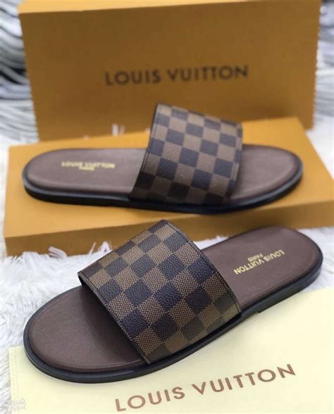 louis vuitton leather slippers|Louis Vuitton slippers for men.